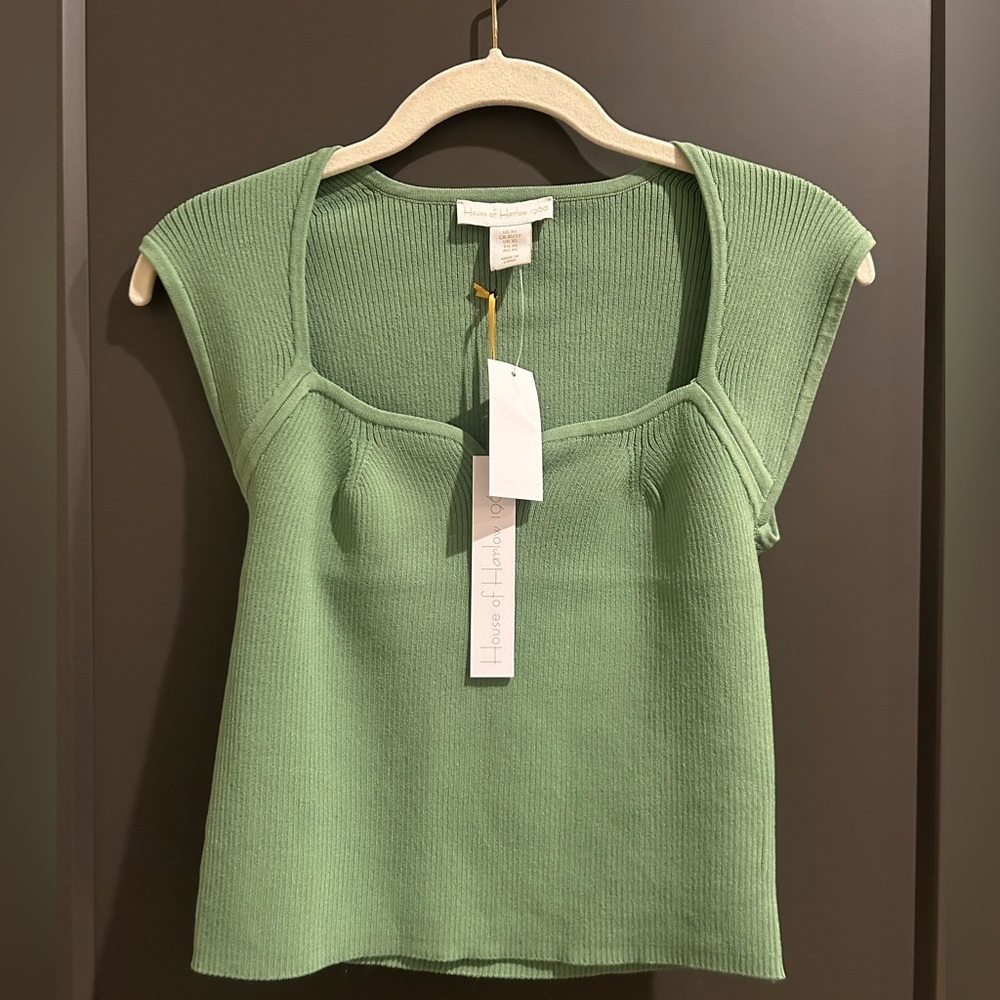 NWT House of Harlow 1960 Green Tee